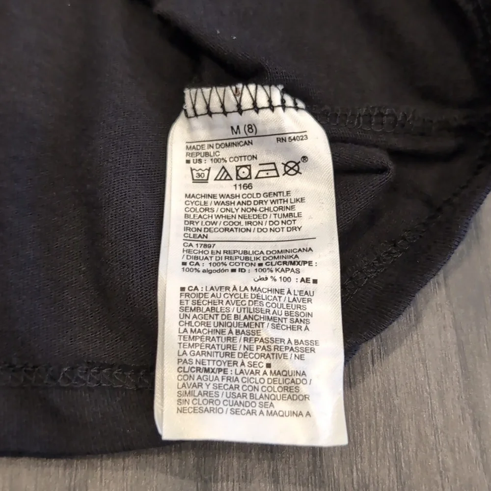 OLD NAVY Strong Long Sleeve Tshirt Strappy Back Black Girls Size Medium